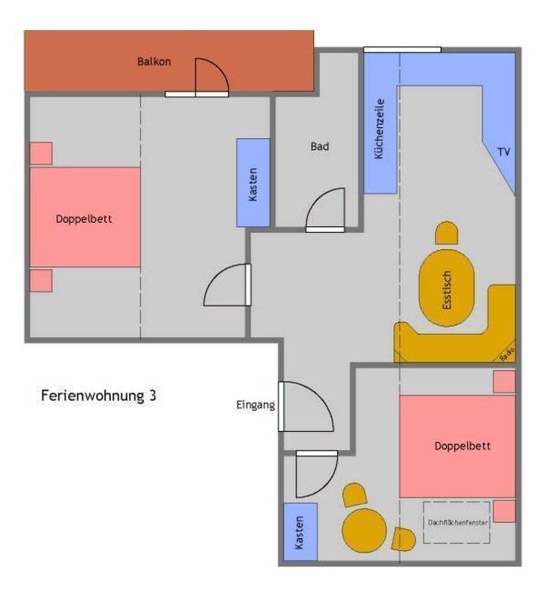 팍암시 Haus Am Wald 아파트 객실 사진