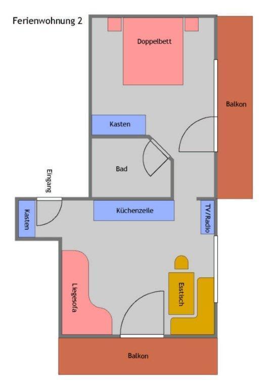 팍암시 Haus Am Wald 아파트 객실 사진